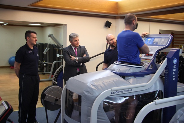 Minister for Policing and the Fire Service Brandon Lewis visit the Flint House rehabilitation